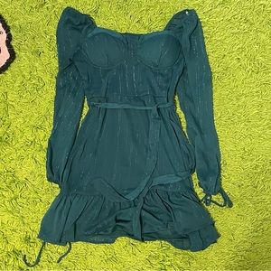 EMERALD LONG SLEEVE DRESS